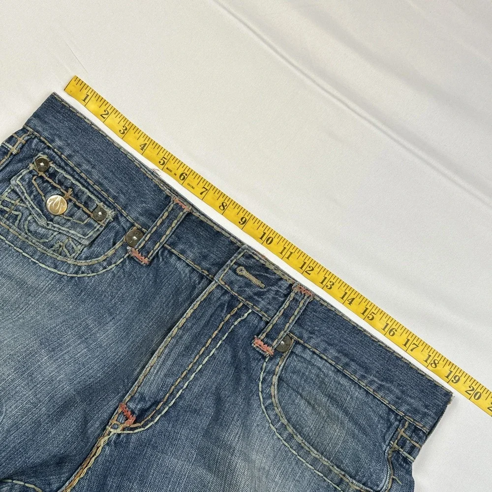 VTG True Religion Billy Super T Jeans 38x32 Made In USA Blue Denim Flare Bootcut